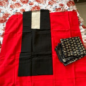 Dress Material Red And Black