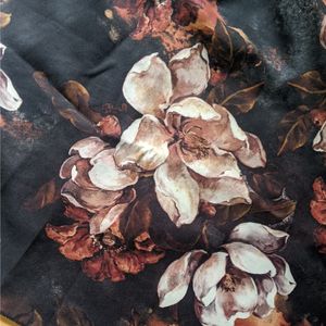 Brown Floral Printed Dress