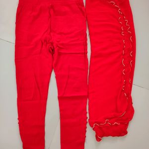 Red Potli Anchore Pant (Lagging) With Dupatta