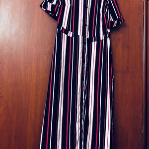 Women Striped A-line Dress