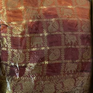 Orange And Maroon Colour Saree