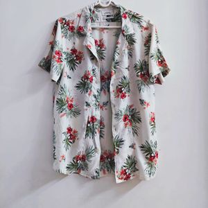 Loose Sleeves Floral Shirt