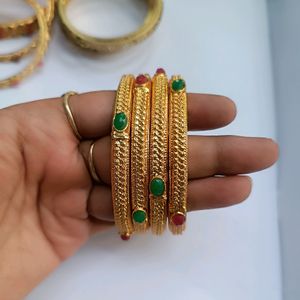 Micro Gold Bangles 4 Set