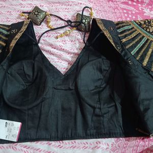 New Designer  Padded Black Blouse