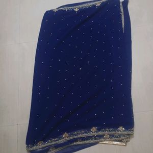 Worked Saree