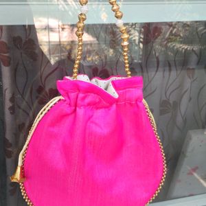 Cloth Potli Bag With Work