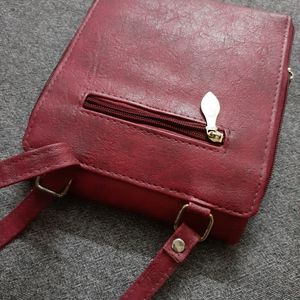 Maroon Slim Sling Bag