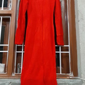 Red Woolen One Piece