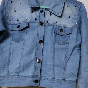 Stone Work Jeans Jacket