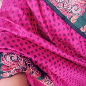 Beautiful Queen Pink Pashmina Silk Saree