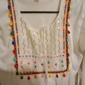 Zara White Kurti