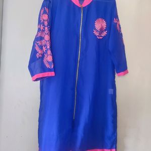 Women's Blue Pink Kurti