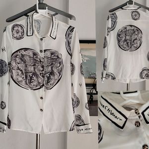 Chanel Print Button Up Shirt