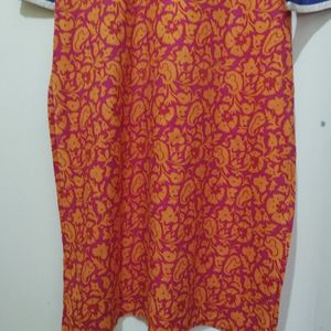 Shree Pink Orange  Kurta And Multicolor Kurt