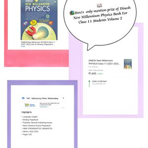 Dinesh New Millennium Physics Book For Class 11 St