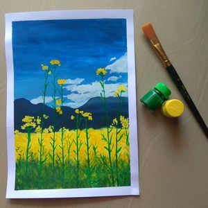 Yellow Floral Garden Painting