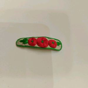 Hand Embroidery Hair Clip