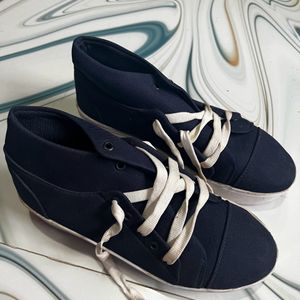 Dark Blue High Heel Shoes
