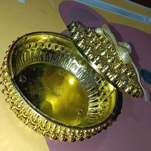 Golden Jewellery Or Gift Box