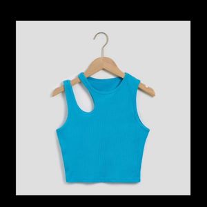 Women's cut-out ribbed top