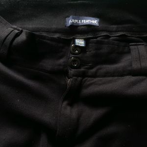 Black Formal Pants - Stretchable