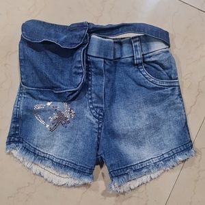 Blue Girls Shorts- 9-18m