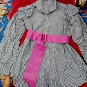 Shirt Dress With Belt