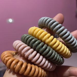 Hair RubberBand For Women(5pcs) Spiral Rubber