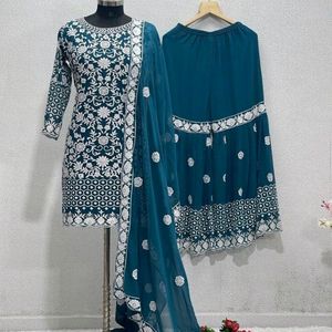 Pakistani Sharara set full embroidery  Works