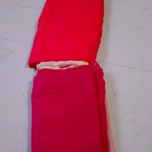 Combo Duppta Red& Cream Colour