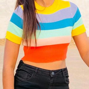 Multicolore Crop Top