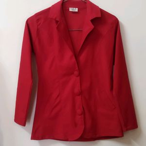 Lipstick Red Blazer Used Only Once Or Twice