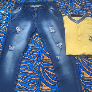 Combo T-shirt And Jeans Pant