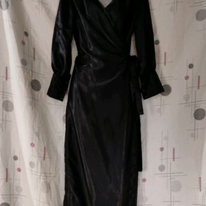 Wrap Satin Dress