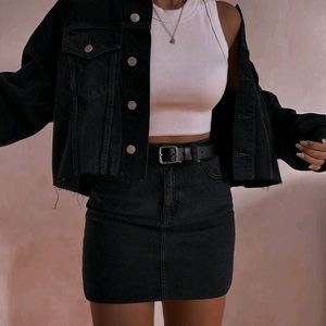 Denim Black Jacket 🖤