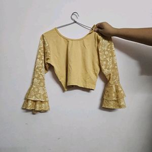 Readymade Blouse.it is expandable.3/4 Frill Sleeve