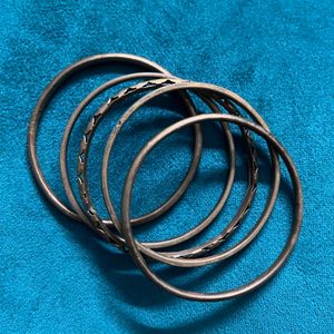 Metal And Turquoise Bangle Set