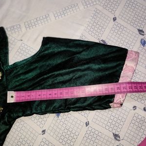 Green Padded Blouse (Pink & Golden Work)