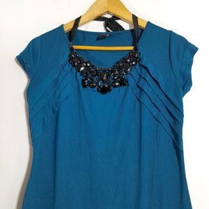 Sapphire Blue Western Top(women's)