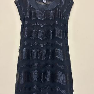 Black Glimmering Dress With Belt (Princiapls)