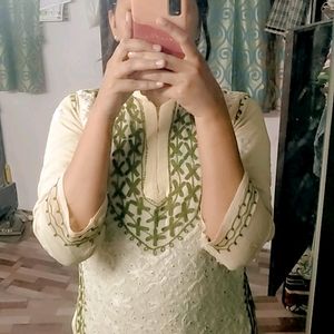 Chickenkari Sequence kurta