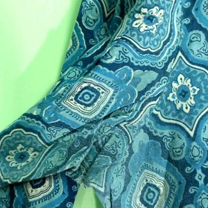 Srishti L aqua blue Kurta With Pocket