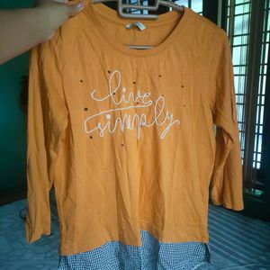 Yellow Colour Causal Wear Top