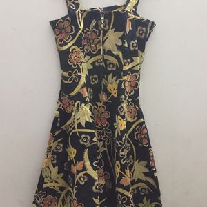 Black & Yellow Floral Dress