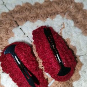 woolen handnade butterfly clip