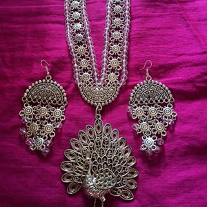 Crystals Oxidized Jewelry sets