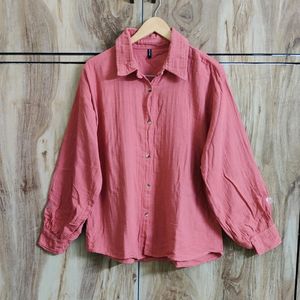 Rust Colour Cotton Shirt Size-42