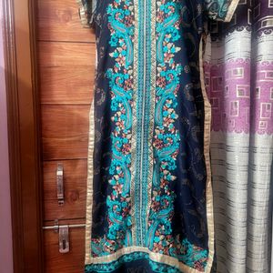 Pakistani Kurti With Beautiful Full Embroidery.