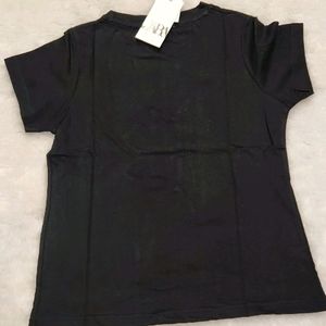 Zara T Shirt For Women's Black2