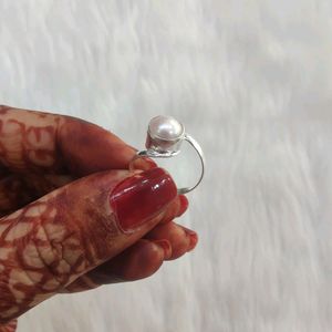 Pure Silver Pearl Ring For Women Nd Girl's